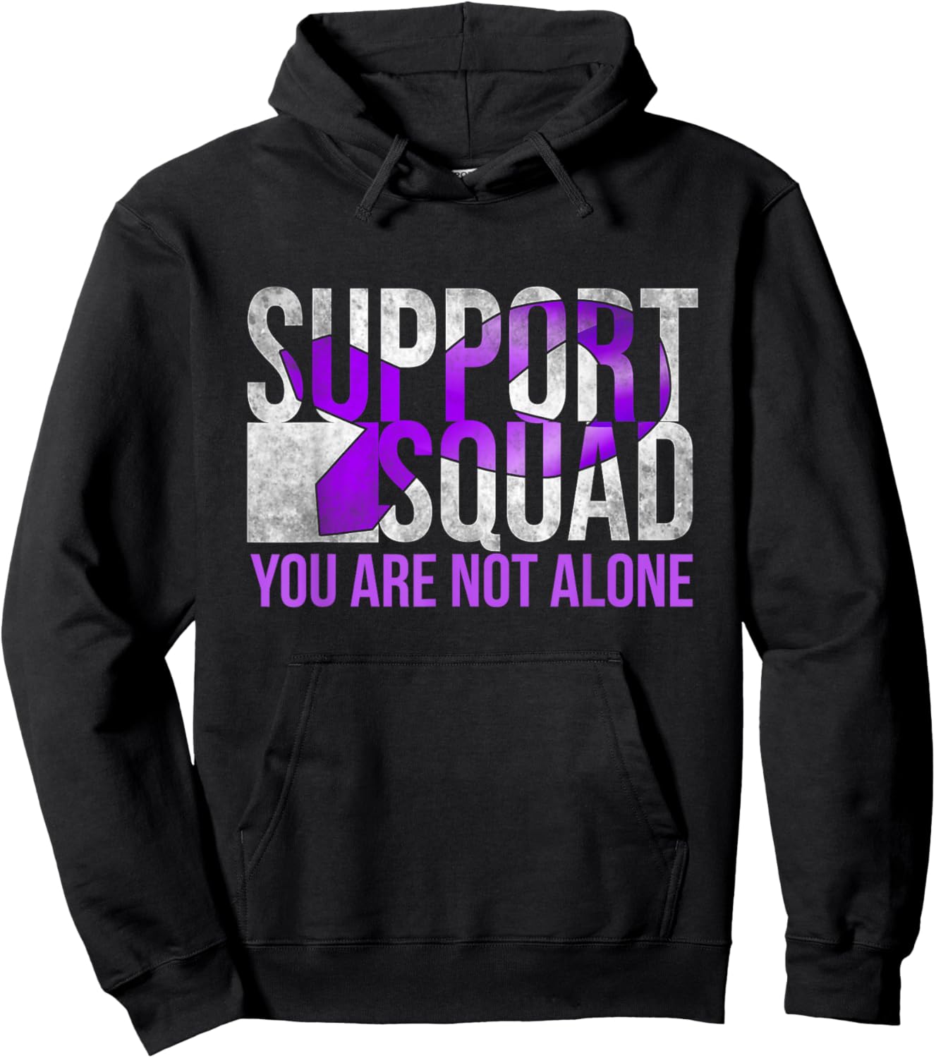 Support Squad Matching Family Thymoma Cancer Awareness Month Hoodie - Hoodie | Black