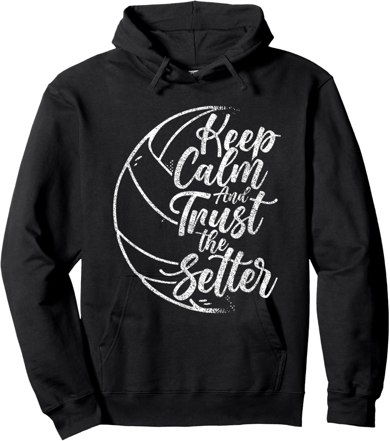 Keep Calm And Trust The Setter Player Volleyball Beach Hoodie - Hoodie | Black