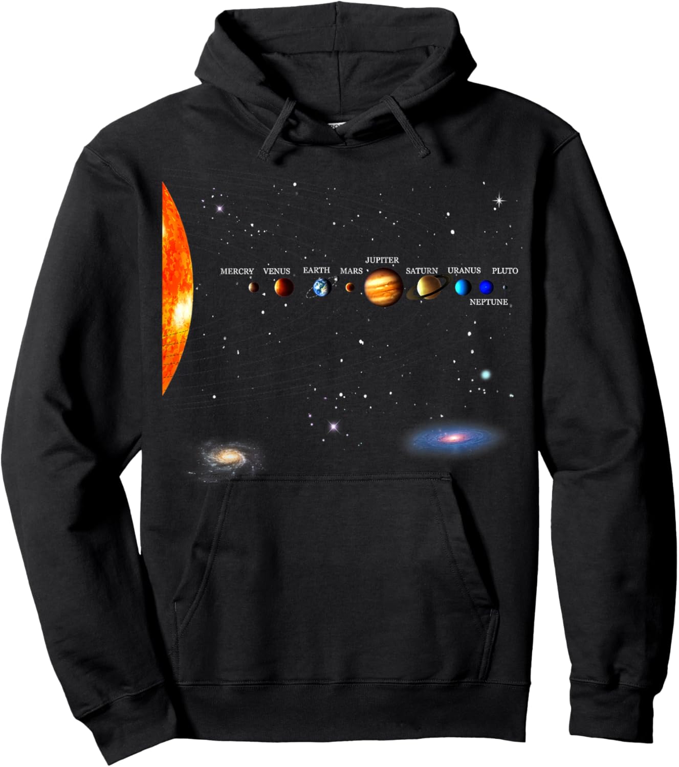 Solar System Planets Science Space Boys Girls STEM Kids Hoodie - Hoodie | Black