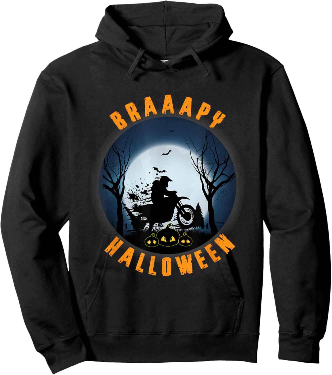 Braaapy Halloween costume motocross dirt bike Halloween Hoodie - Hoodie | Black