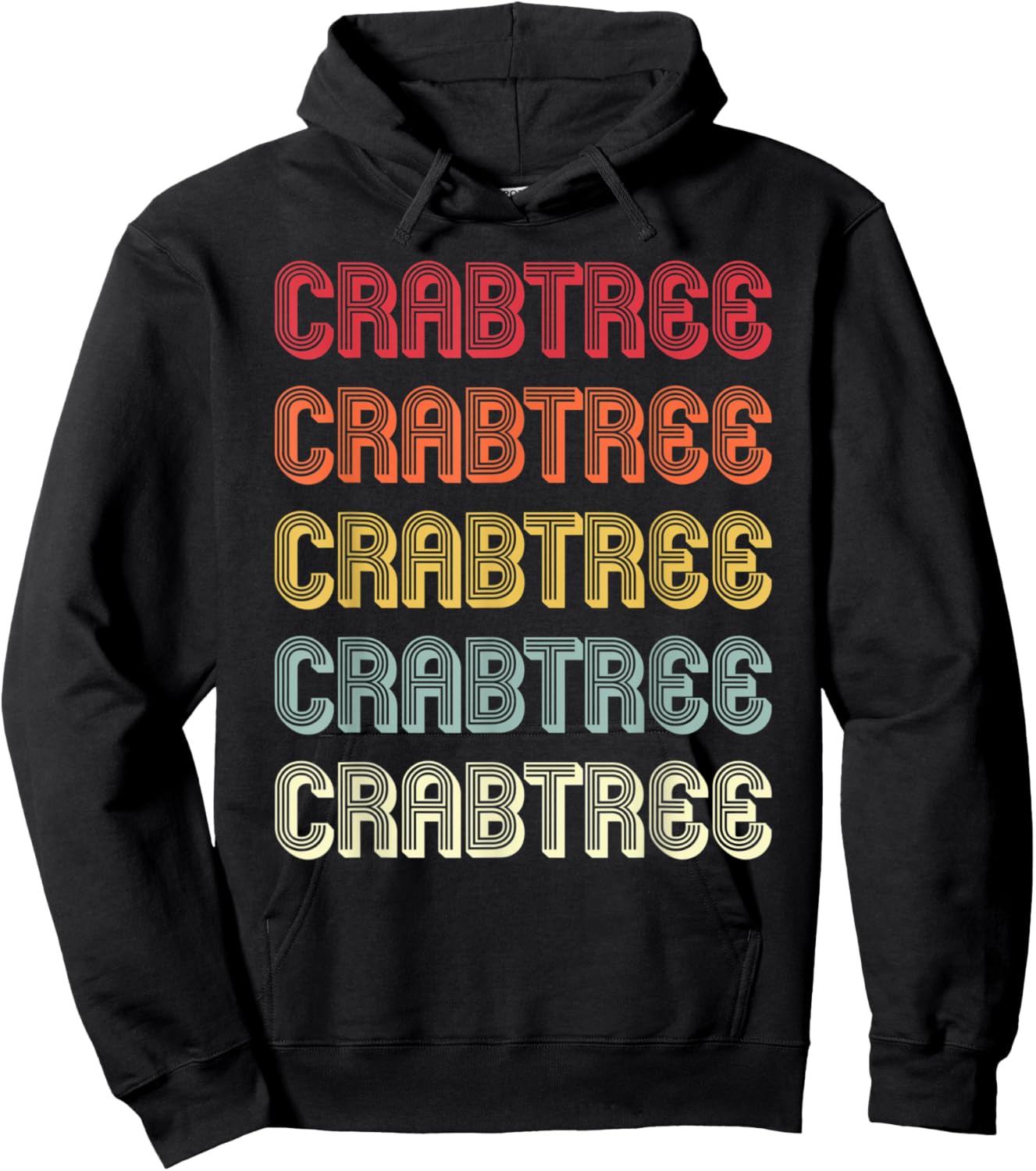 CRABTREE Gift Surname Funny Retro Vintage Birthday Reunion Hoodie - Hoodie | Black