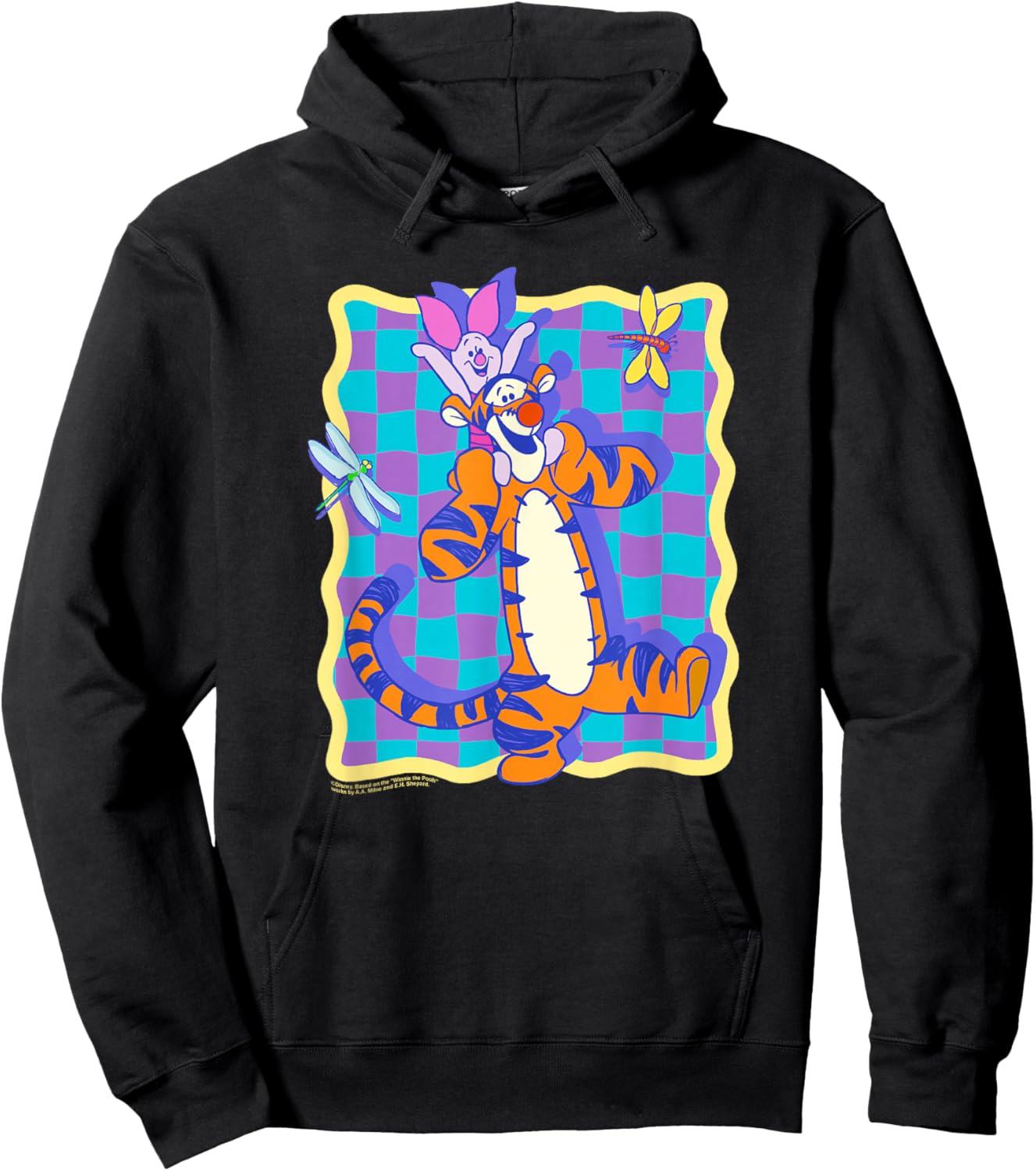 Disney Winnie The Pooh Tigger & Piglet Retro Poster Hoodie - Hoodie | Black