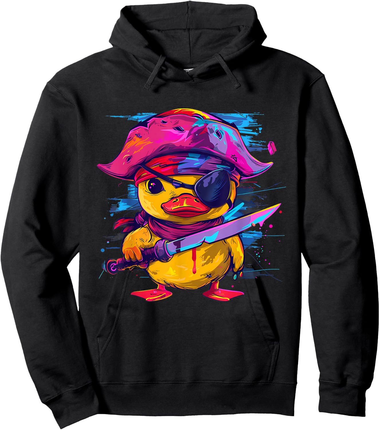 Rubber Duck Pirate Rubber Duckie Funny Rubber Duck Captain Hoodie - Hoodie | Black
