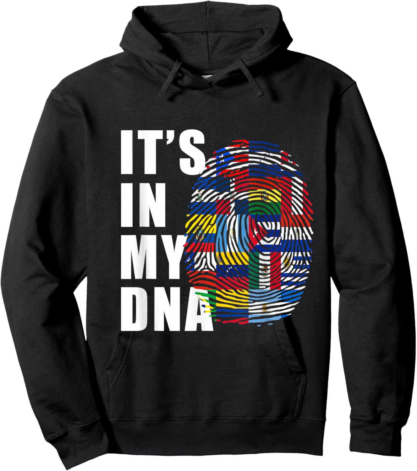 It's in my DNA Latino Latina Pride Hispanic Heritage Month Hoodie - Hoodie | Black