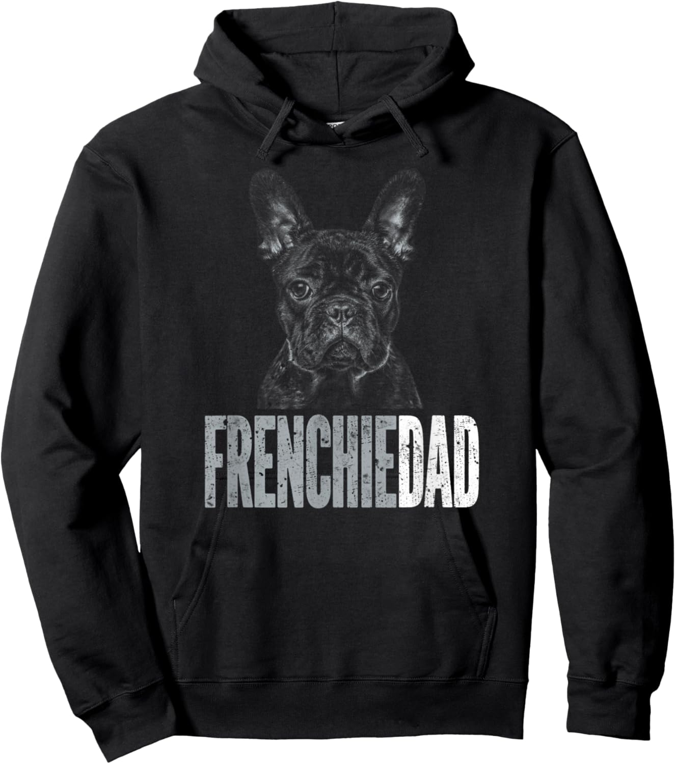 Frenchie Dad | French Bulldog Father Dog Dad Women Kids Hoodie - Hoodie | Black