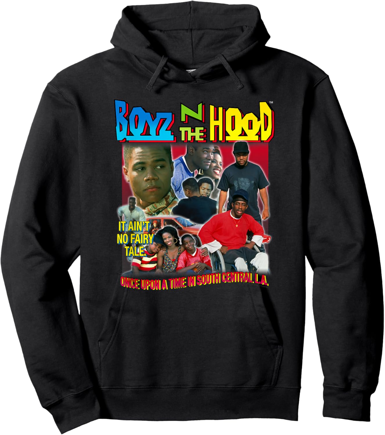 Boyz n The Hood 90's Throwback Collage Hoodie - Hoodie | Black