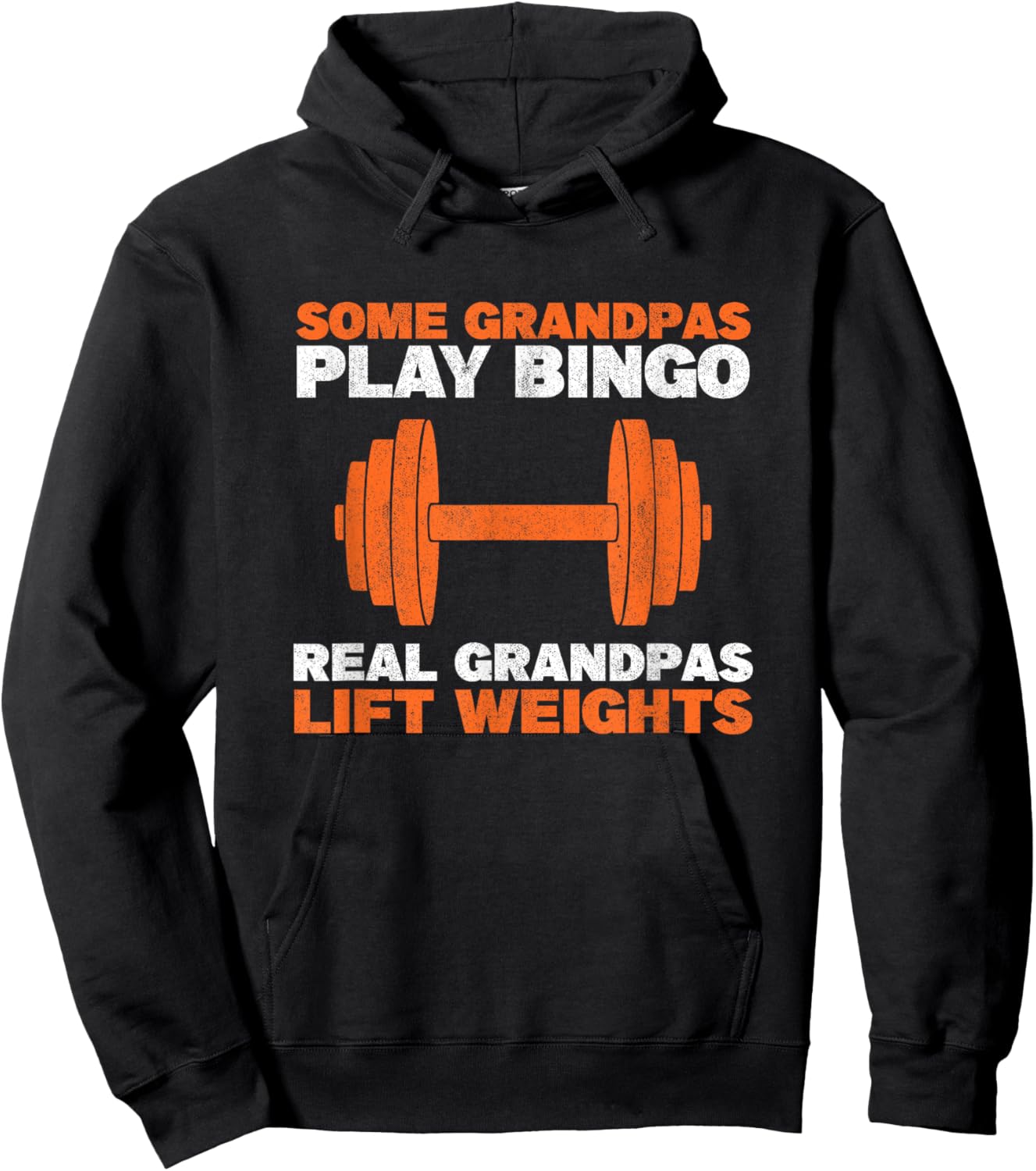 Grandpa Lift Weights Bodybuilding Grandfather Weightlifting Hoodie - Hoodie | Black