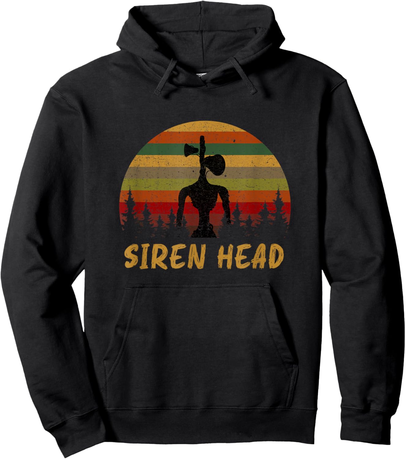 Retro Supernatural Cryptid Siren Head for Boys Hoodie - Hoodie | Black