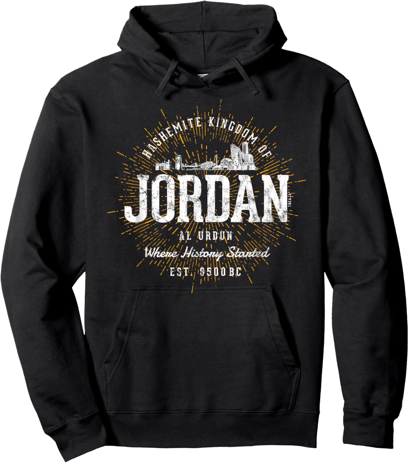 Vintage Style Retro Jordan Hoodie - Hoodie | Black