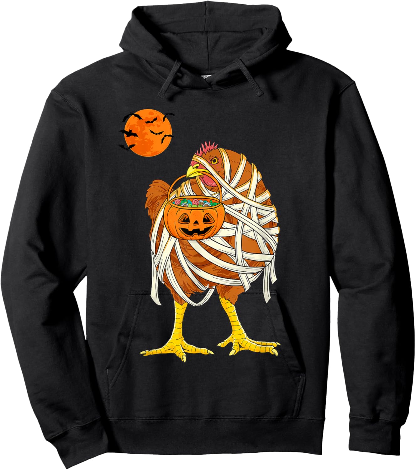 Chicken Mummy Funny Halloween Farmer Hoodie - Hoodie | Black