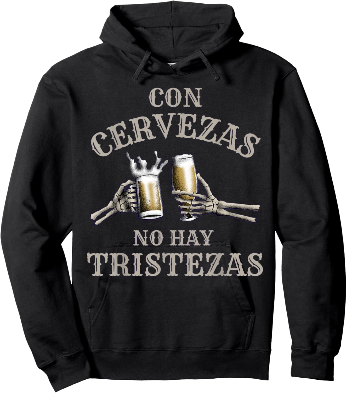 Con Cervezas No Hay Tristezas Funny Beer Hoodie - Hoodie | Black