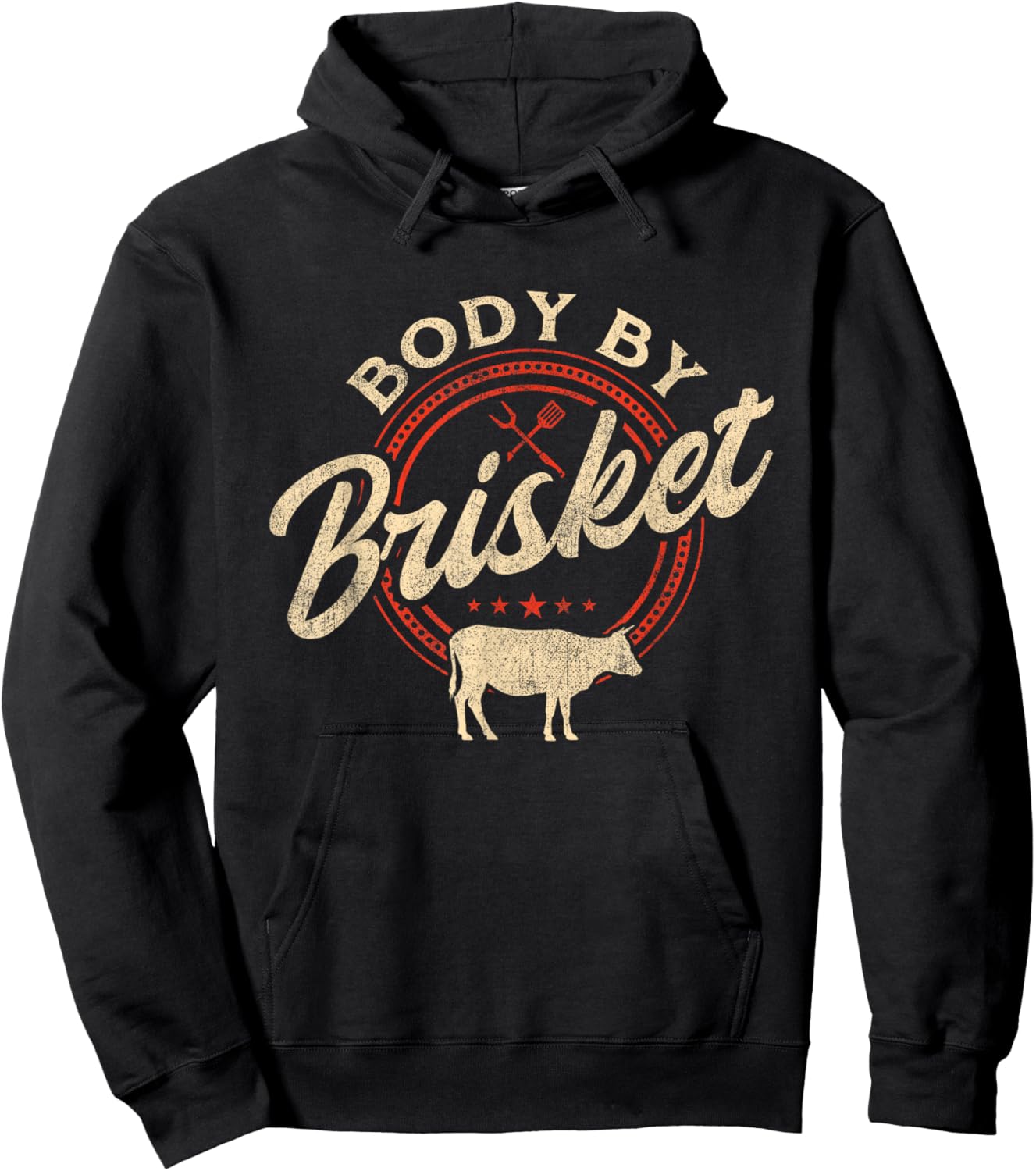 Body By Brisket - Pitmaster BBQ Lover Smoker Grilling Hoodie - Hoodie | Black