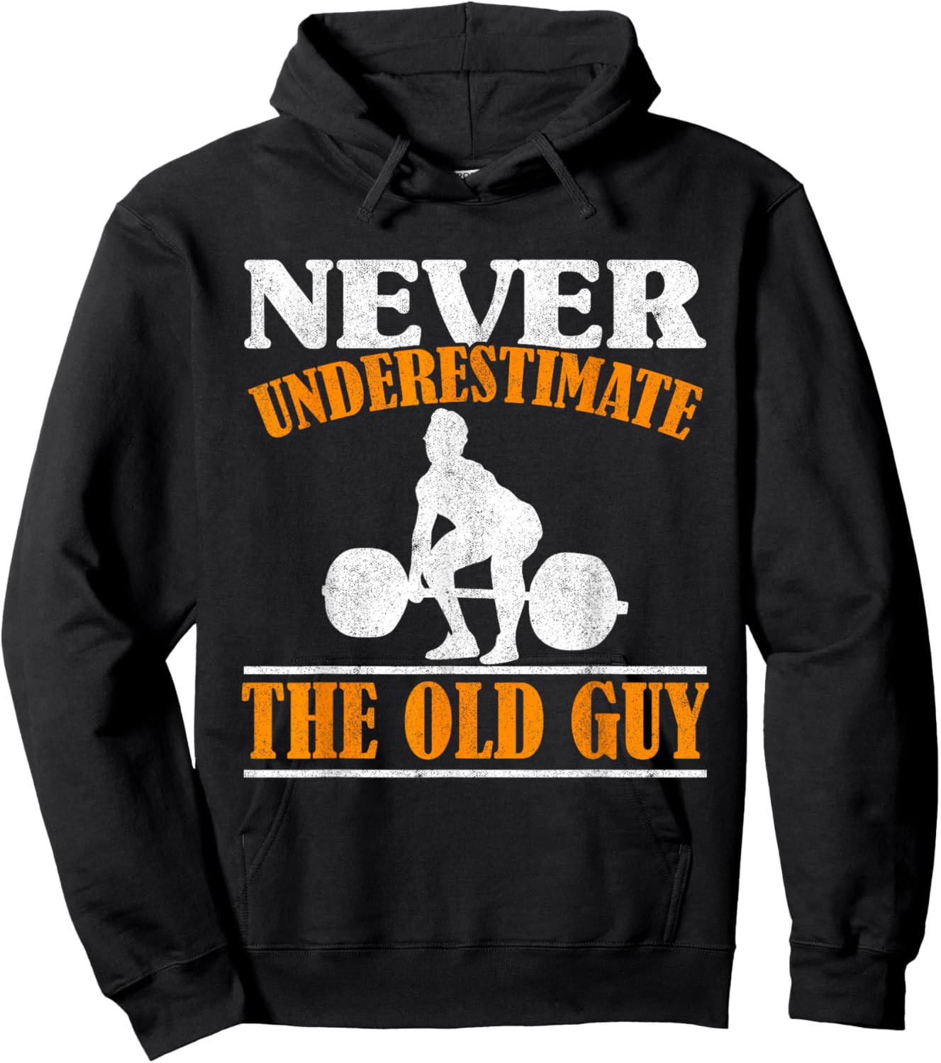 Old Guy Bodybuilding Grandpa Gym Grandfather Weightlifting Hoodie - Hoodie | Black