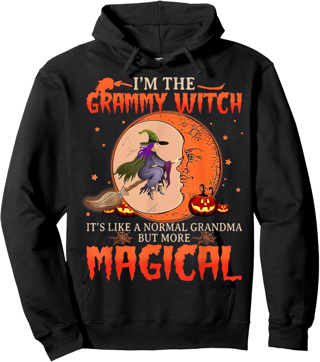 I'm The Grammy Witch It's Like A Normal Grandma Hoodie - Hoodie | Black