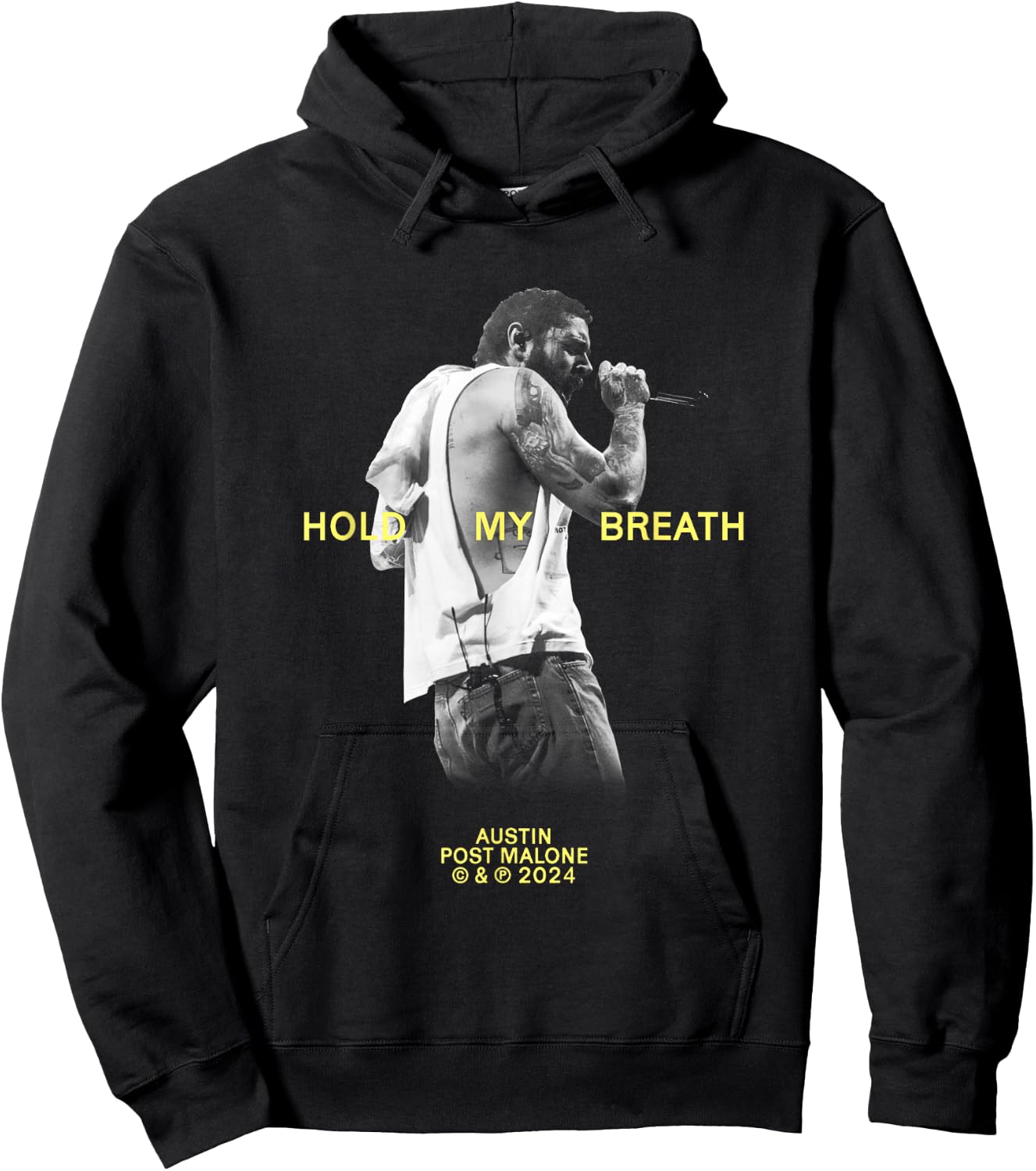 Official Post Malone Hold My Breath Hoodie - Hoodie | Black