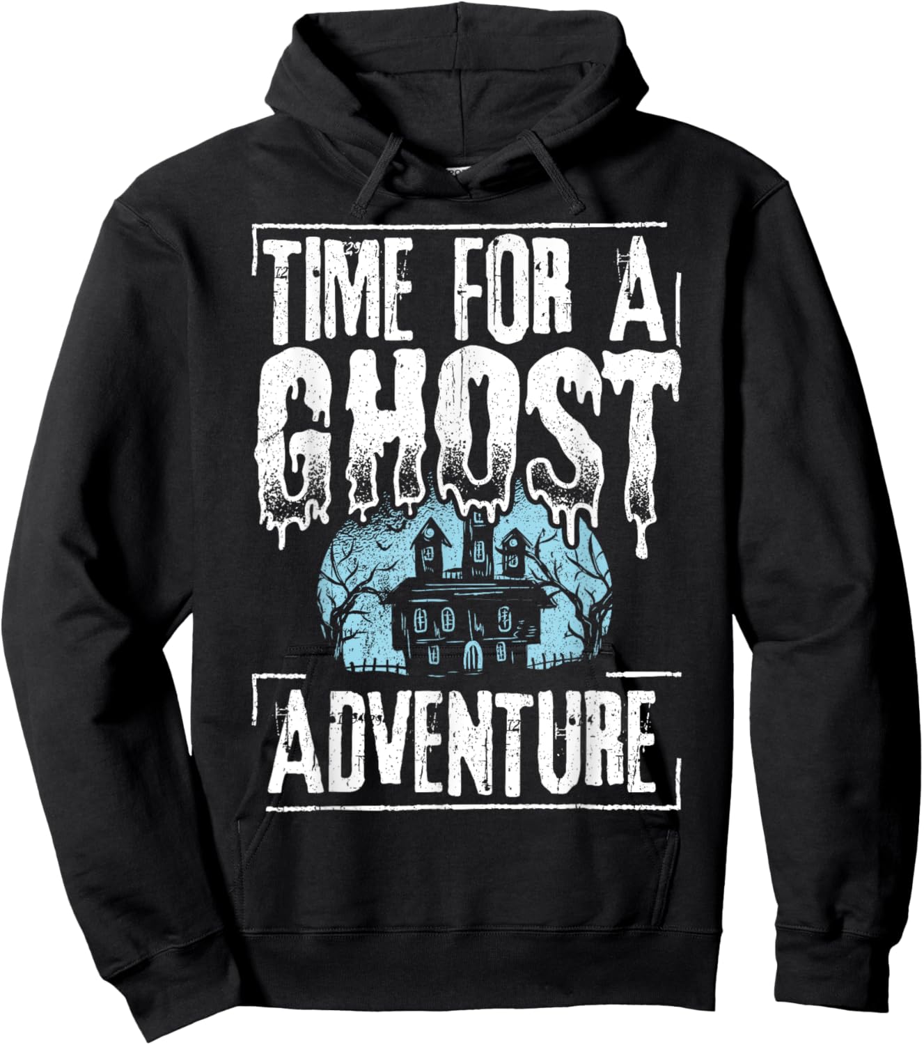 Time for a ghost adventure - halloween spooky paranormal Hoodie - Hoodie | Black