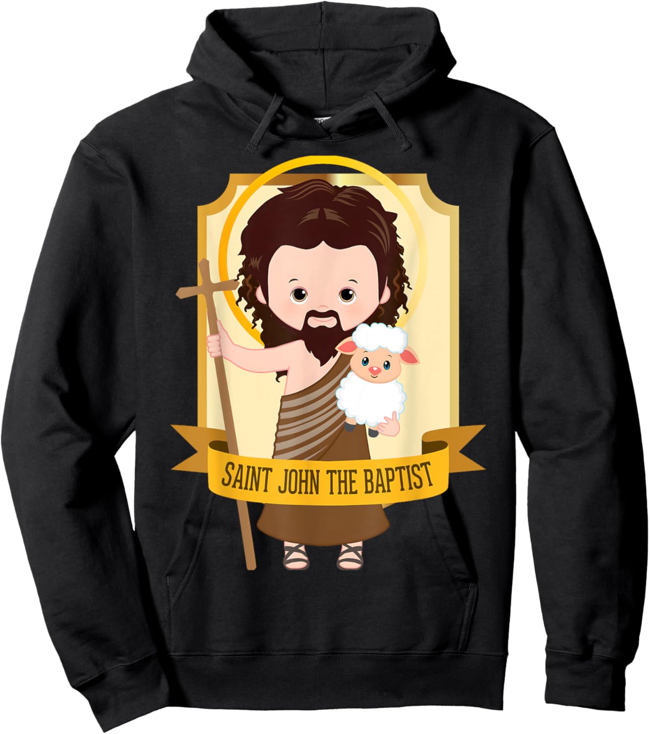 Saint John the Baptist Bible Gospel Cute Catholic Saint Kids Hoodie - Hoodie | Black