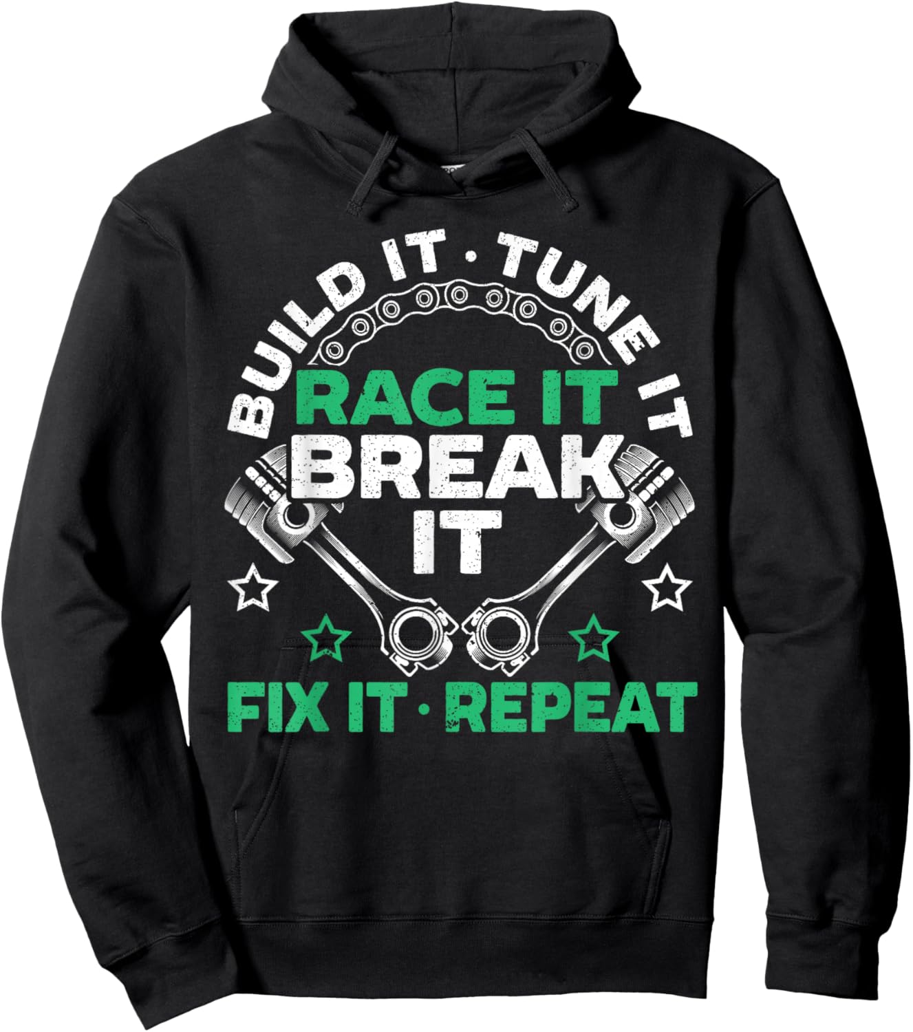 Build It Tune It Race It Break It Fix It Repeat Motorsport Hoodie - Hoodie | Black