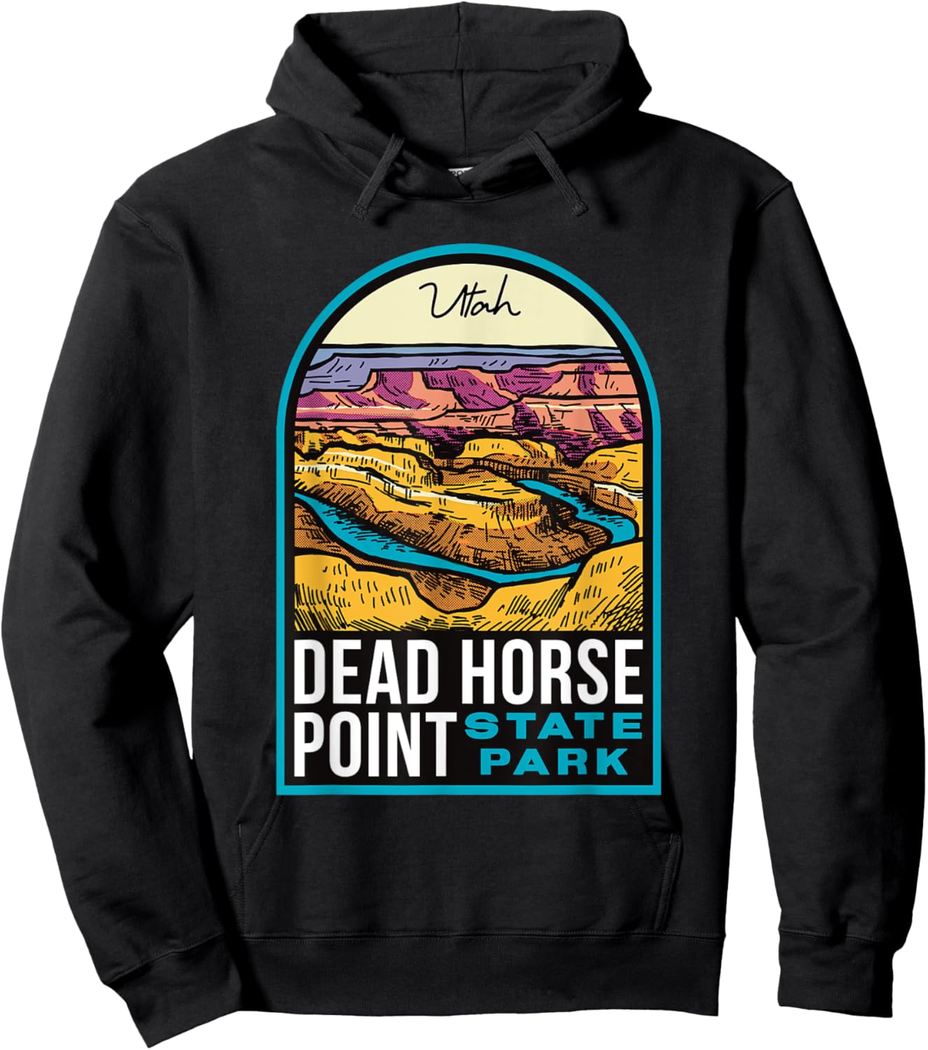 Dead Horse Point State Park Utah Vintage Hoodie - Hoodie | Black