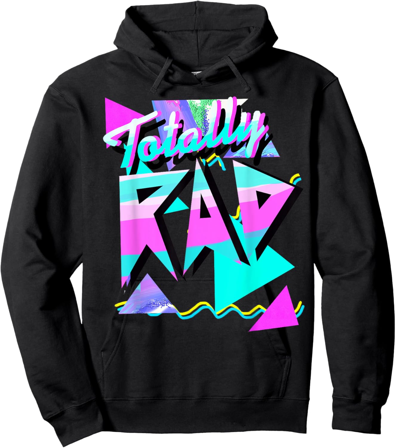 1980's-Style Totally Rad 80s Casual Hipster v.10.1 Hoodie - Hoodie | Black