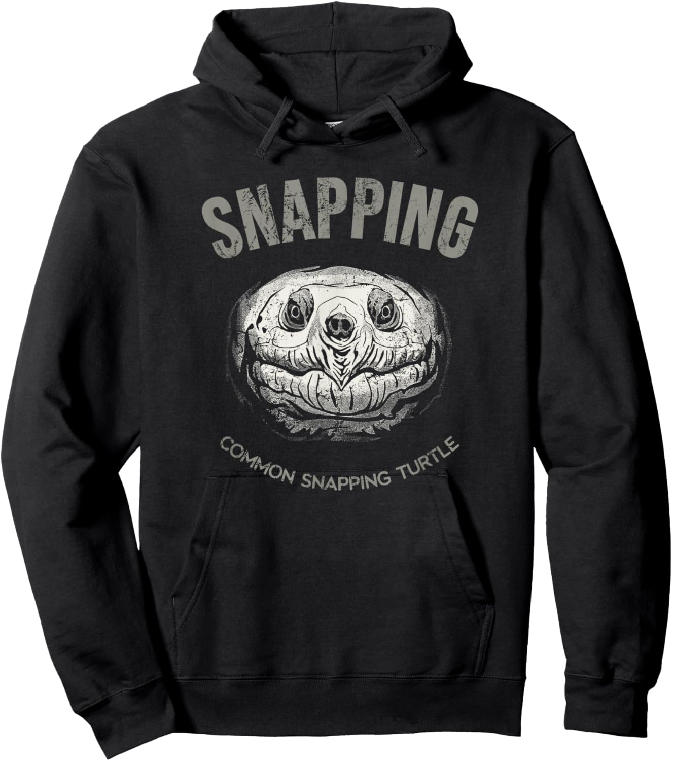 Common snapping turtle, vintage design for reptile lovers Hoodie - Hoodie | Black