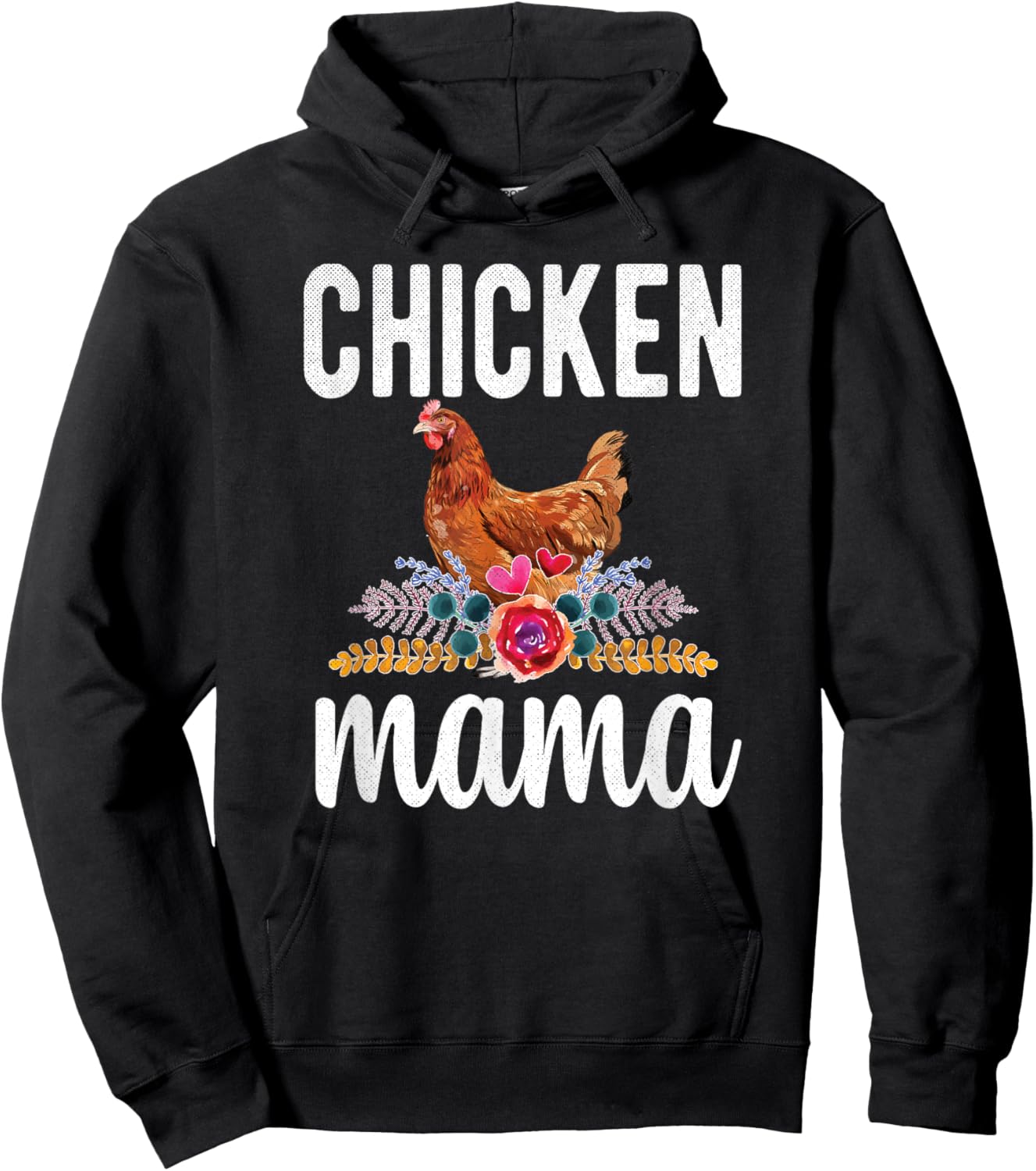 Chicken Mama Chicken Farmer Proud Chicken Momma Hoodie - Hoodie | Black