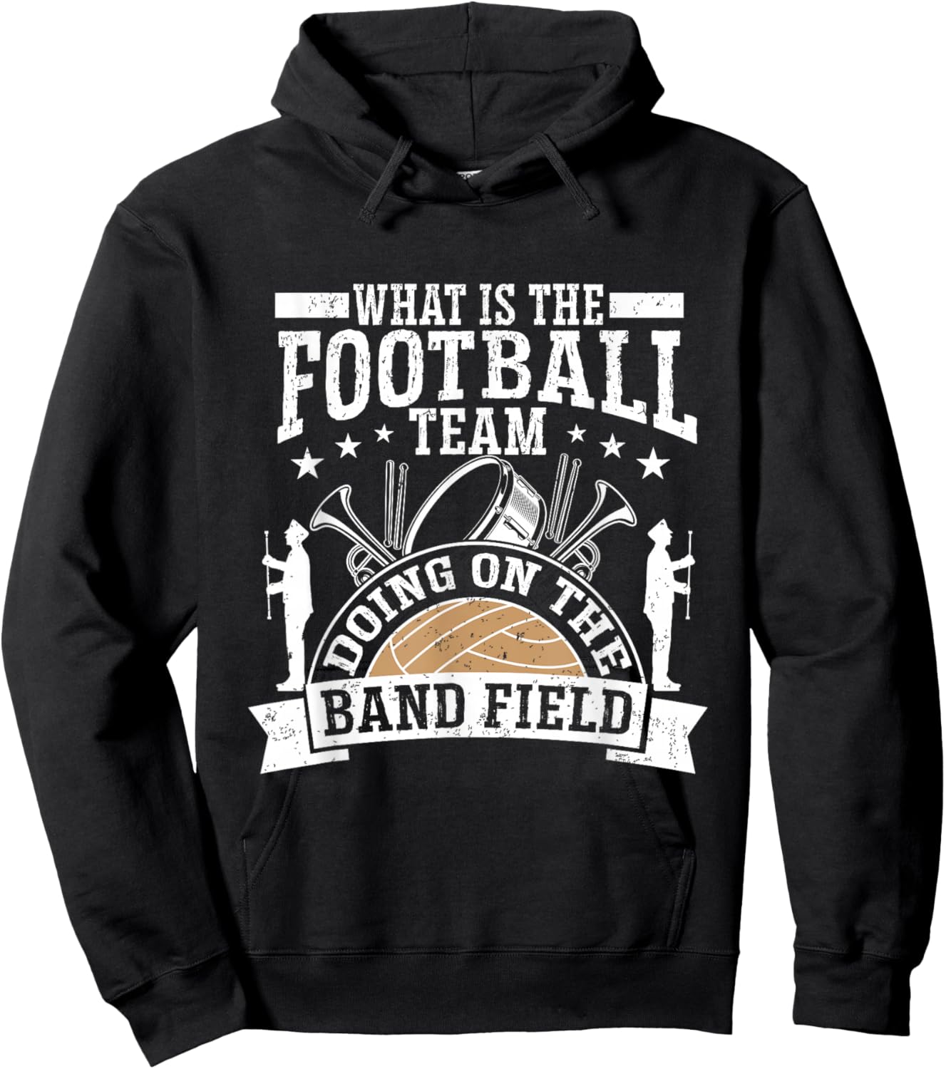 What Is The Football Team Doing On The Band Field Hoodie - Hoodie | Black