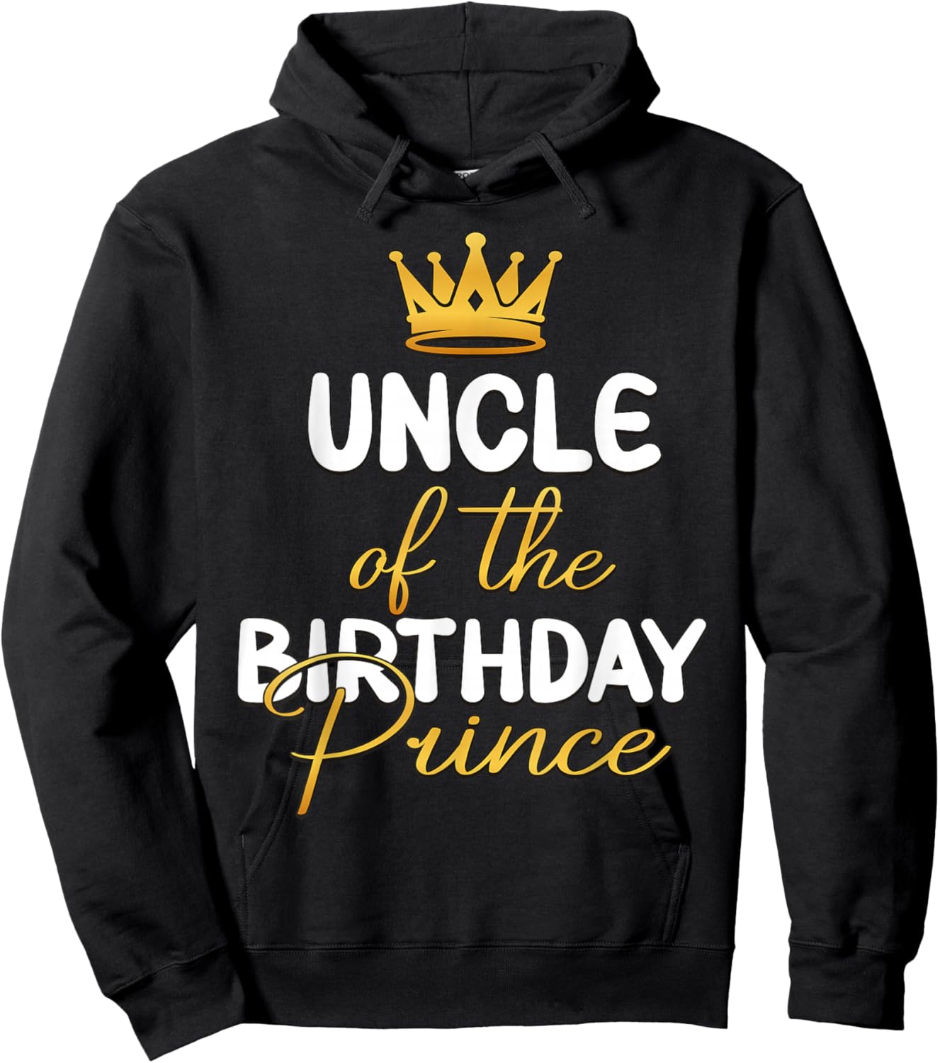Uncle Of The Birthday Prince Boy Bday Party Idea Hoodie - Hoodie | Black