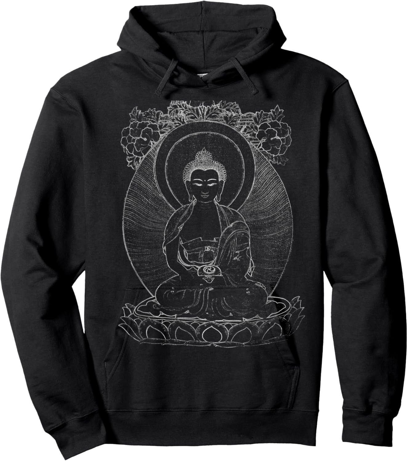 Amitabha Buddha Vajrayana Mantra Tibetan Buddhism Hoodie - Hoodie | Black