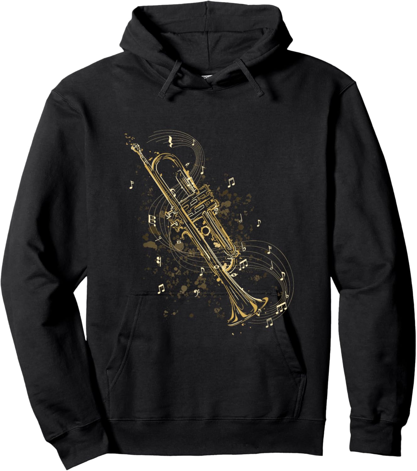 Trumpet Player Vintage Jazz Trumpet Music Hoodie - Hoodie | Black