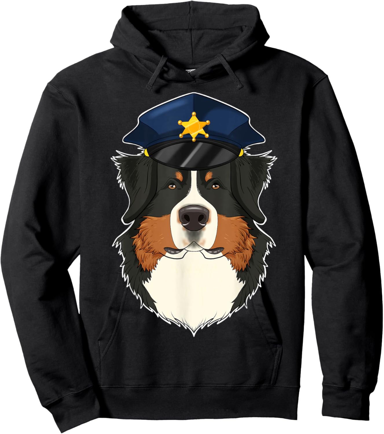 Canine Handler I Police Dog I Police Bernese Mountain Dog Hoodie - Hoodie | Black
