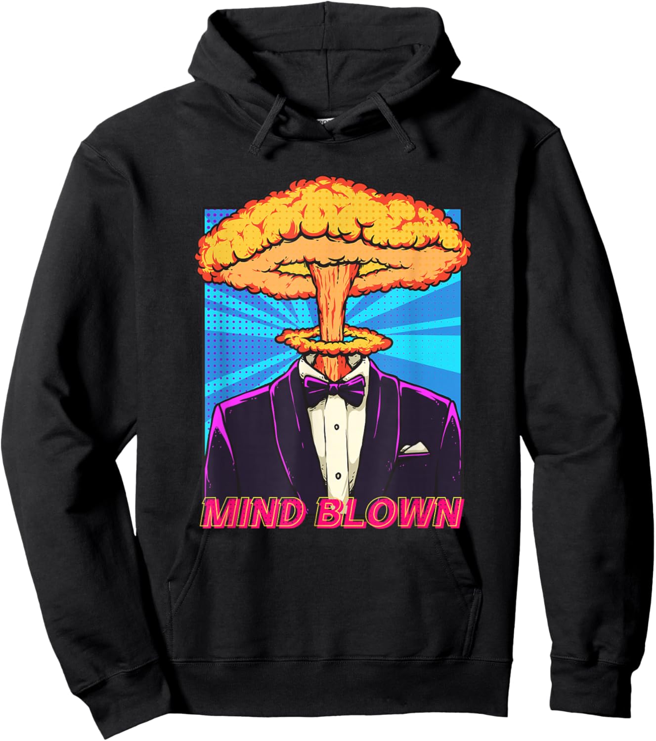 Mind Blown Pop Art Movement Exploding Head Comic Book Lover Hoodie - Hoodie | Black