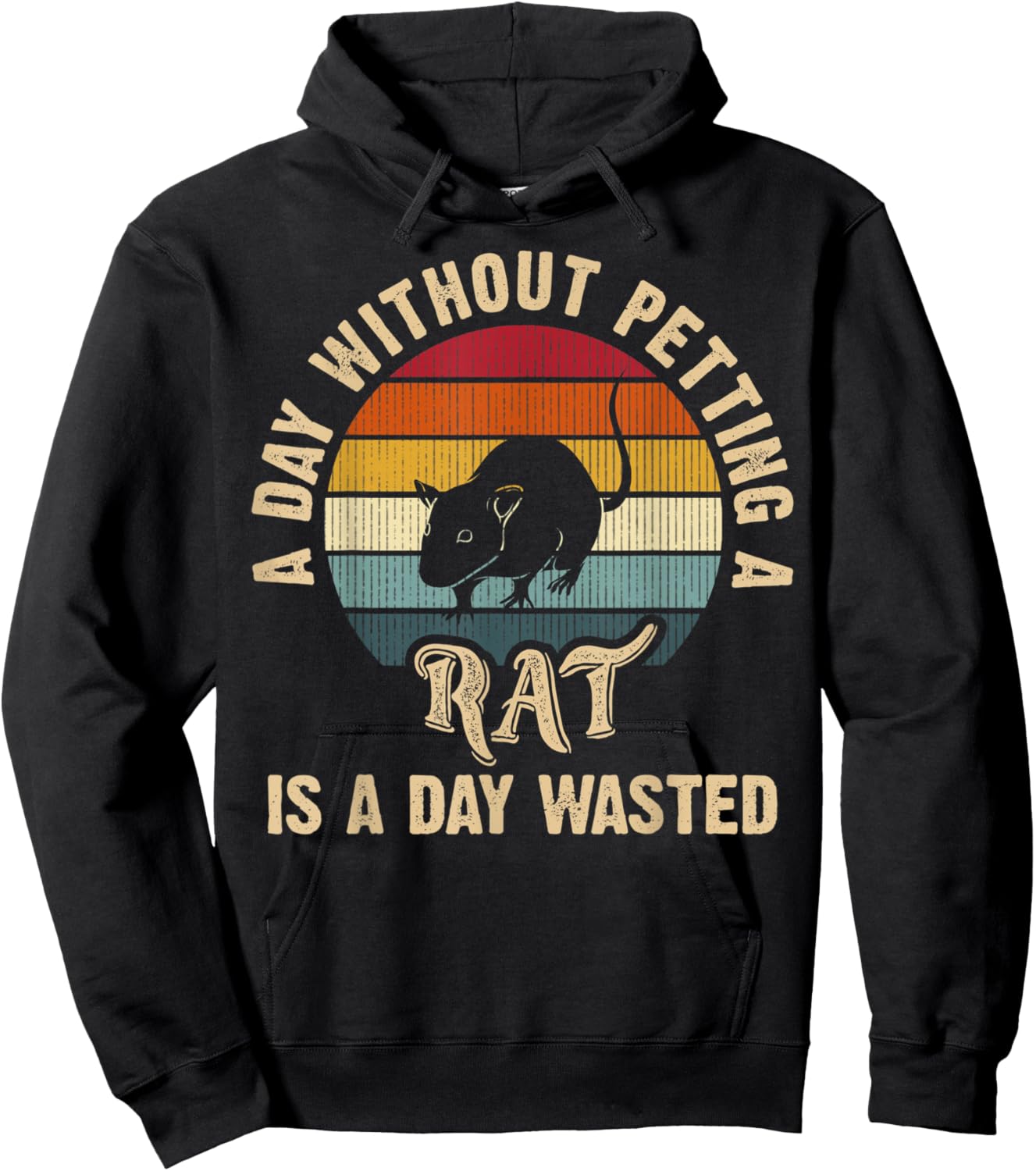 I Like Rat Funny Rat lover vintage animal pet cute Hoodie - Hoodie | Black