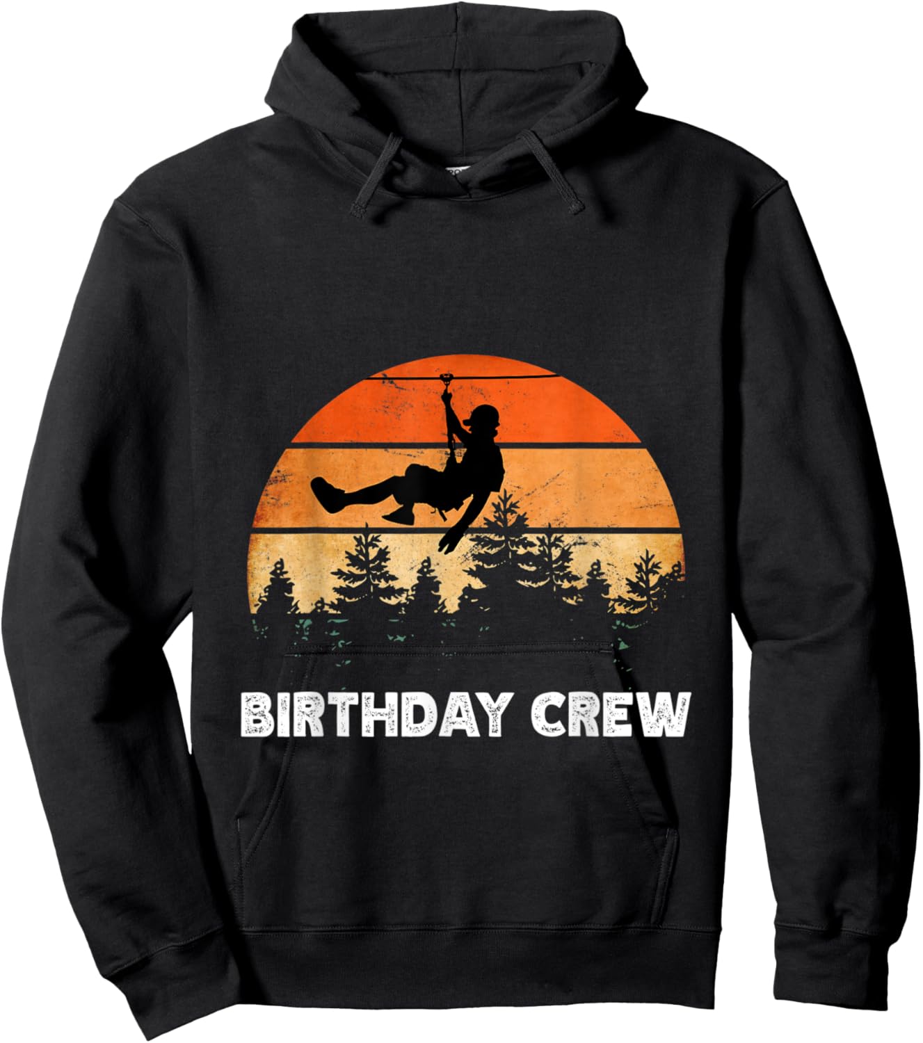 Zipline birthday party adventure matching Bop Hoodie - Hoodie | Black
