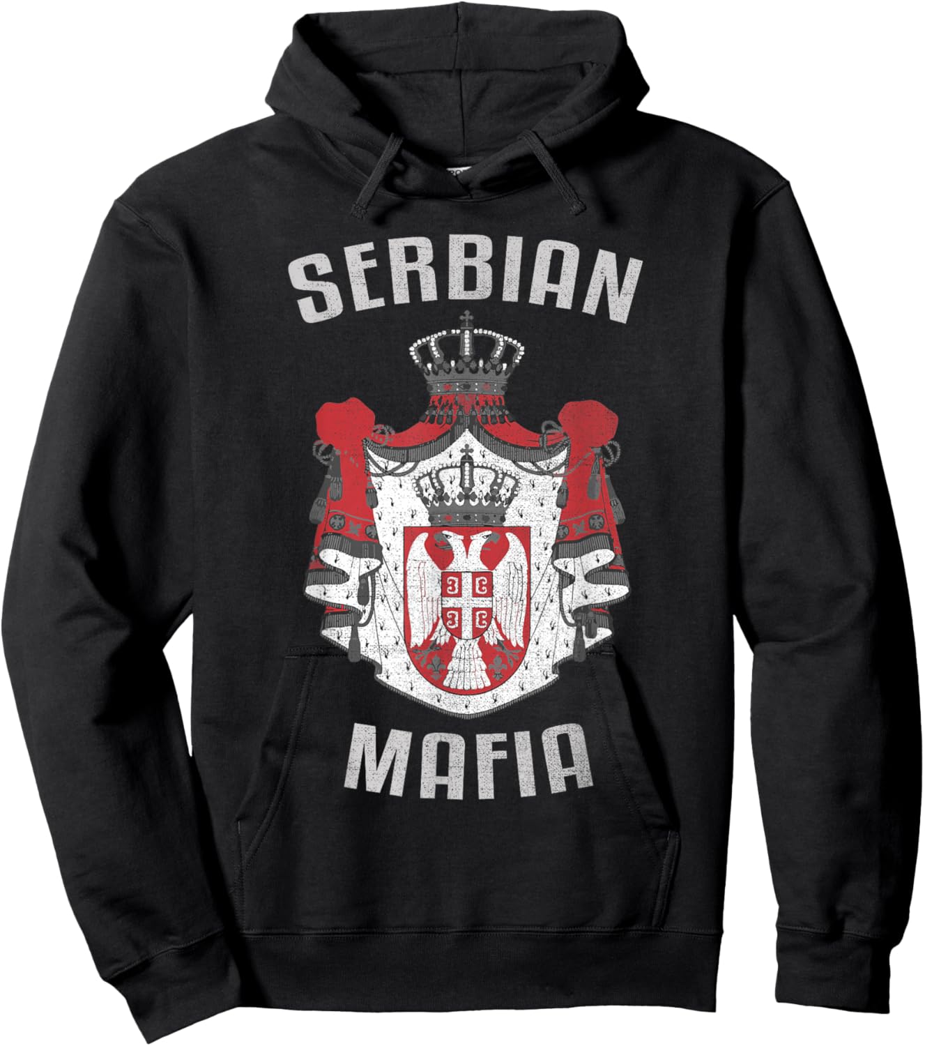 Serbian Mafia Serbia Eagle Hoodie - Hoodie | Black
