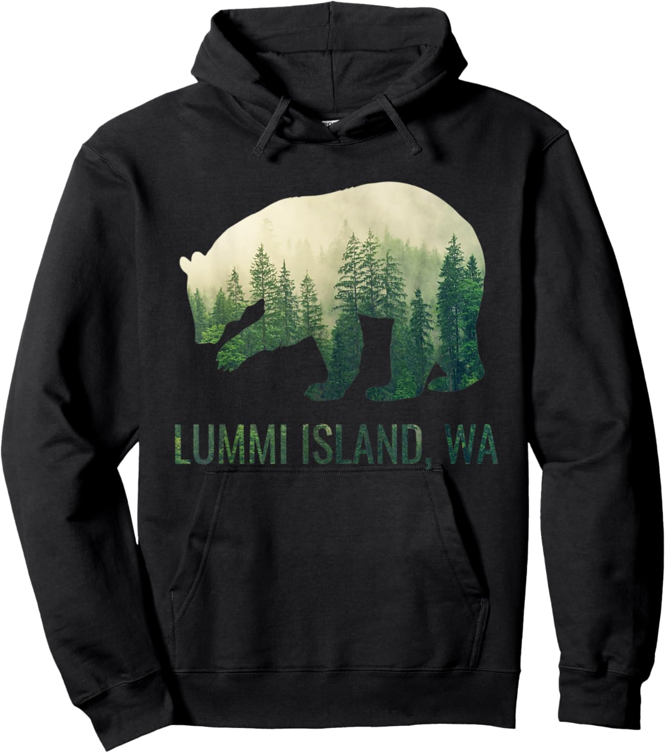 Lummi Island Bear State Of Washington Pacific NW Wildlife Hoodie - Hoodie | Black