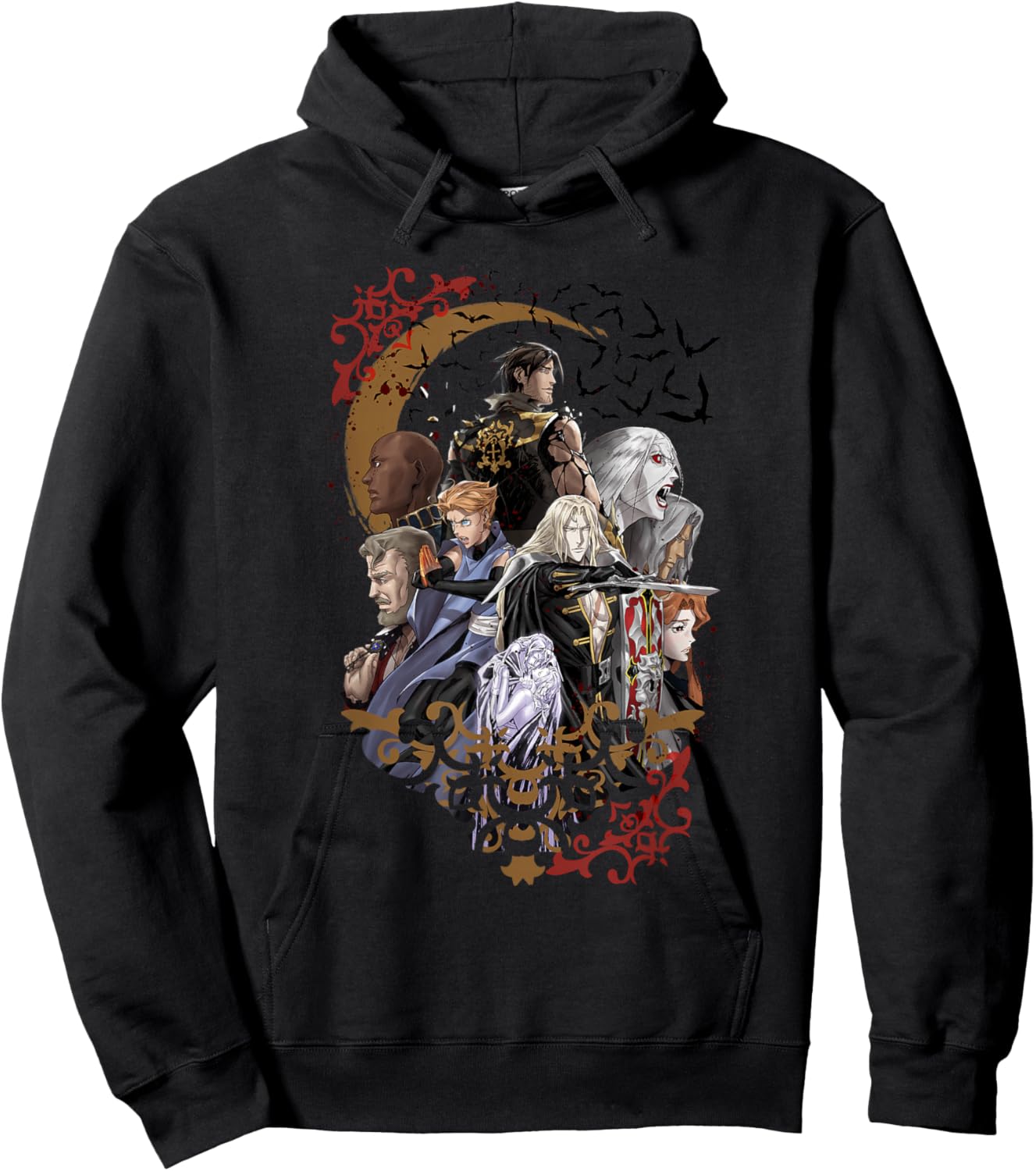 Castlevania Group Sticker Hoodie - Hoodie | Black
