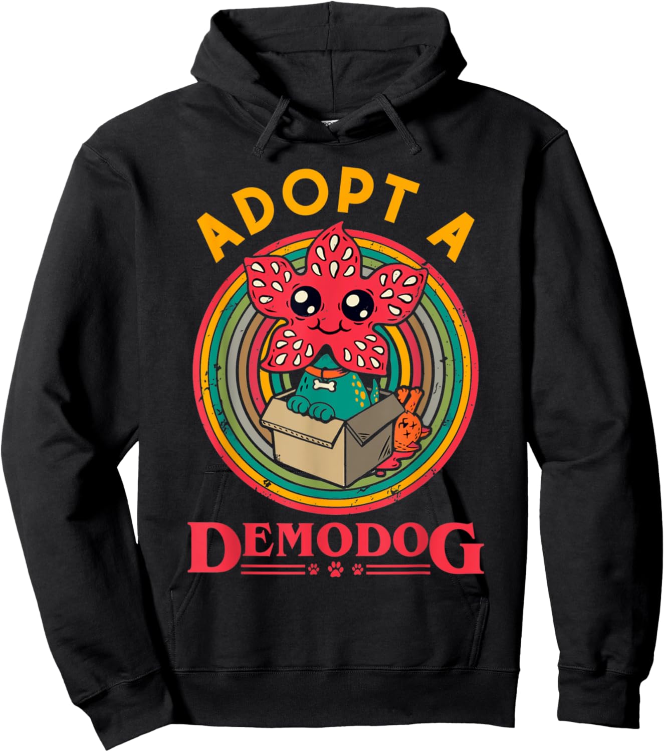 Adopt A Demodog Funny Dog Lovers Women Hoodie - Hoodie | Black