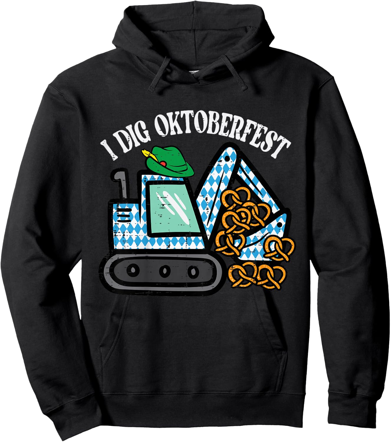 Kids I Dig Oktoberfest Excavator German Truck Boys Kids Youth Hoodie - Hoodie | Black