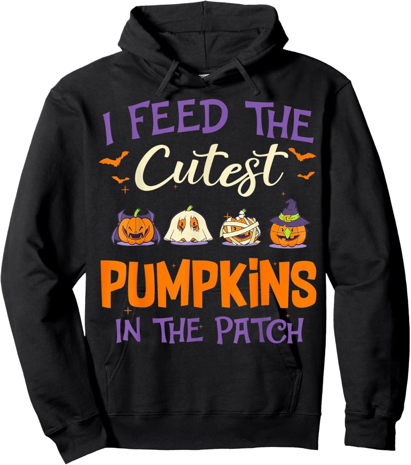 Lunch Lady I Feed The Cutest Pumpkins Lover Halloween Hoodie - Hoodie | Black