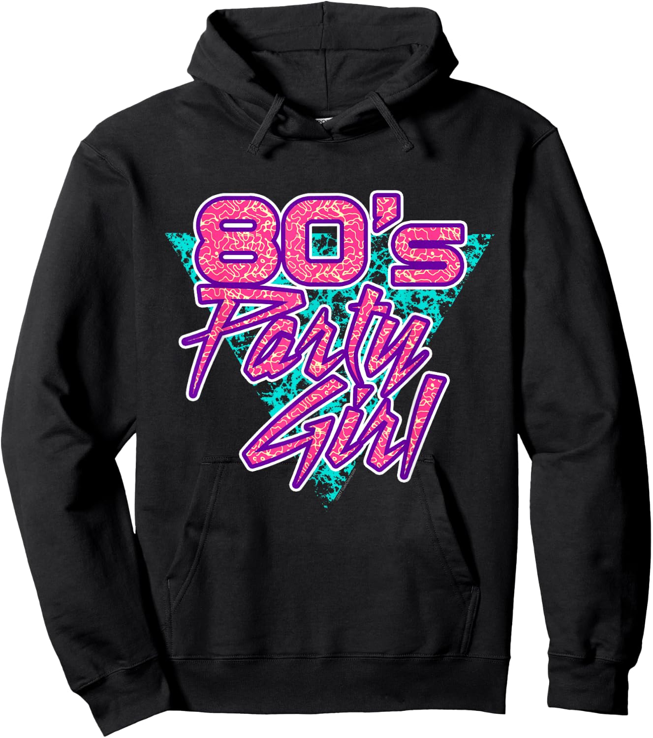 80s Party Girl 1980s Retro Hoodie - Hoodie | Black