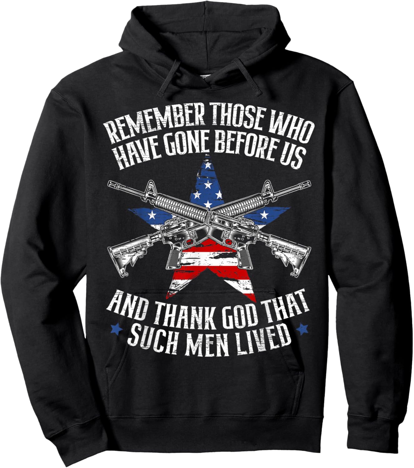 Remember The Fallen Soldiers USA Flag American Memorial Day Hoodie - Hoodie | Black
