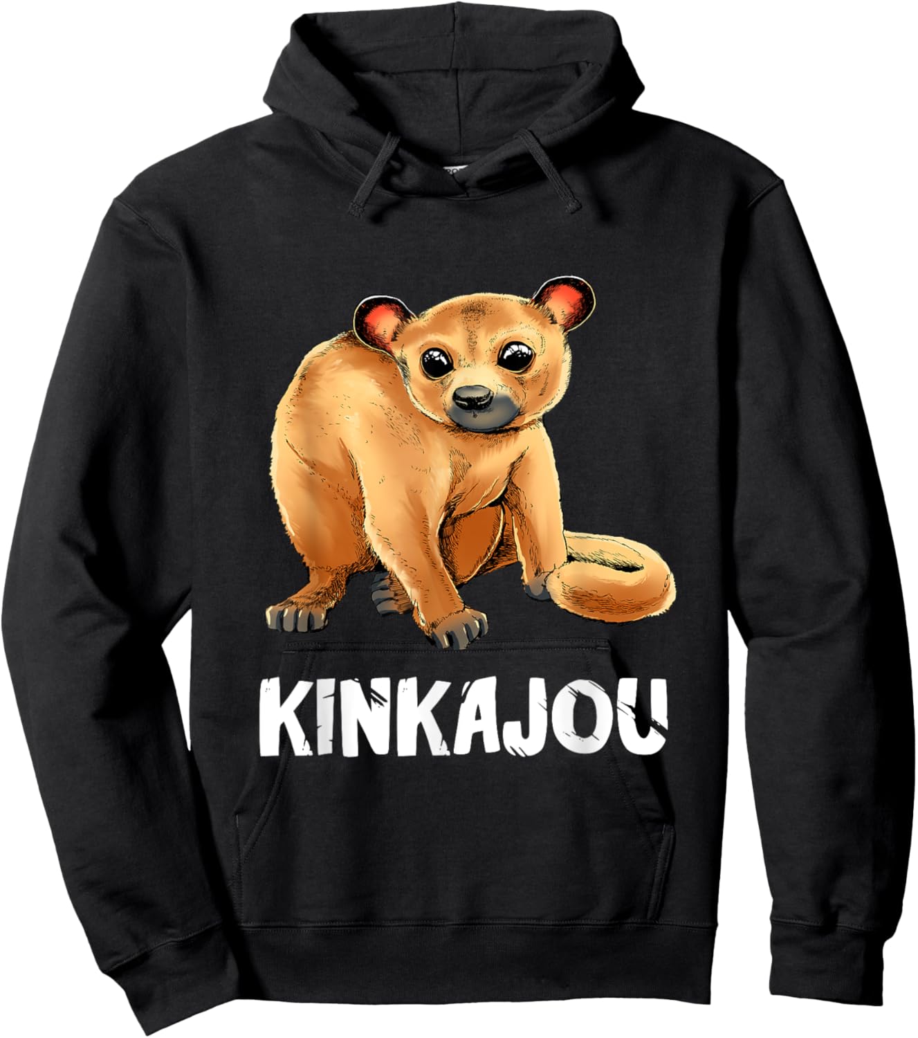 Kinkajou Honey Bear Night Walker Prehensile Animal Hoodie - Hoodie | Black