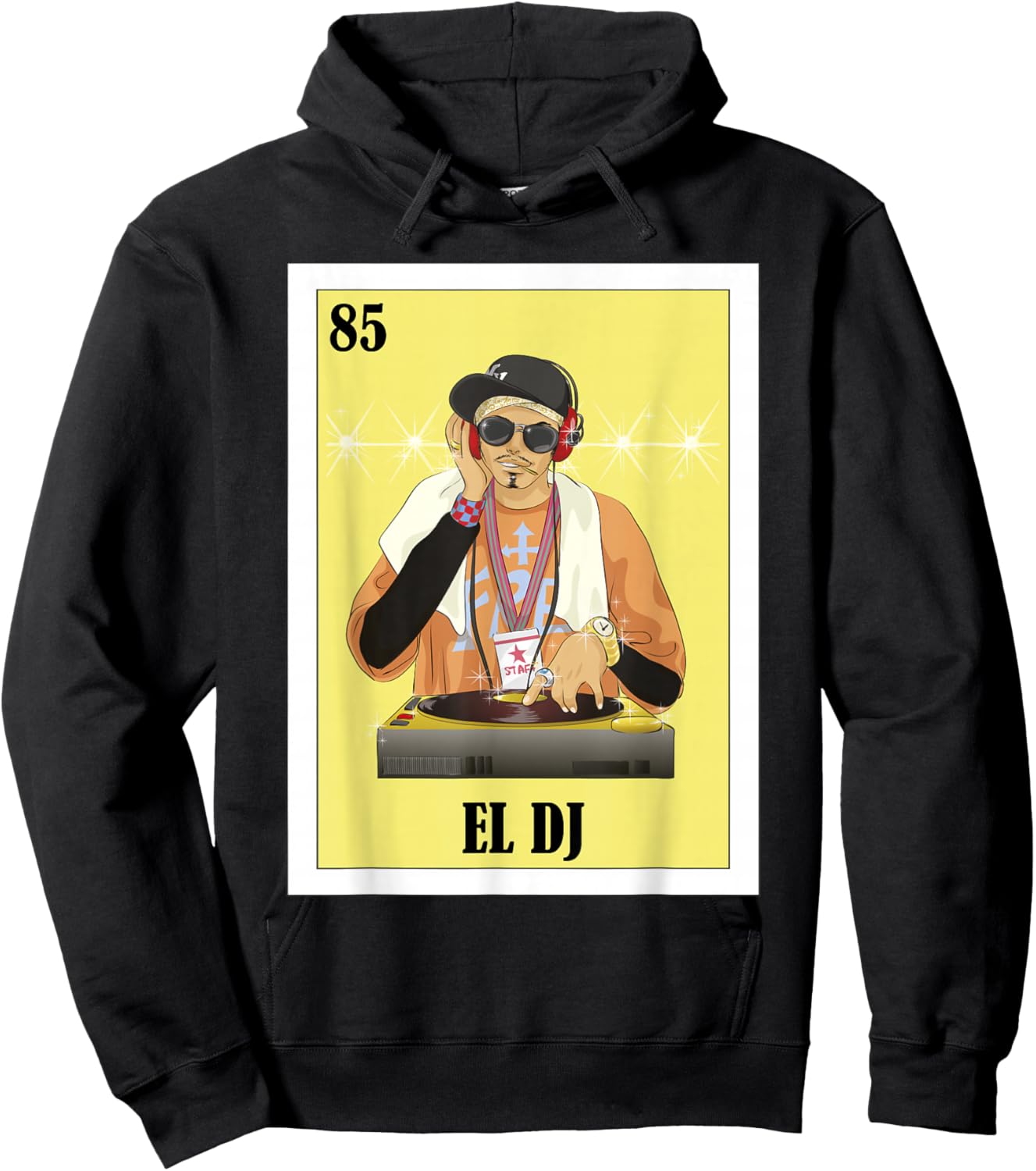 Funny Music Mexican Design - El DJ Hoodie - Hoodie | Black