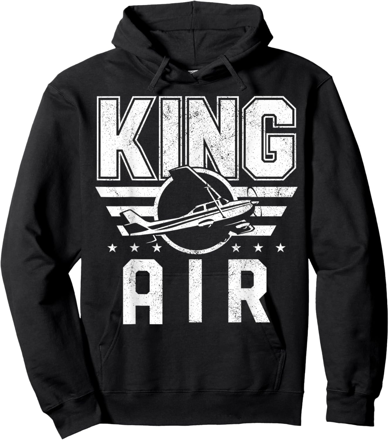Airplane Pilot Vintage King Air Hoodie - Hoodie | Black