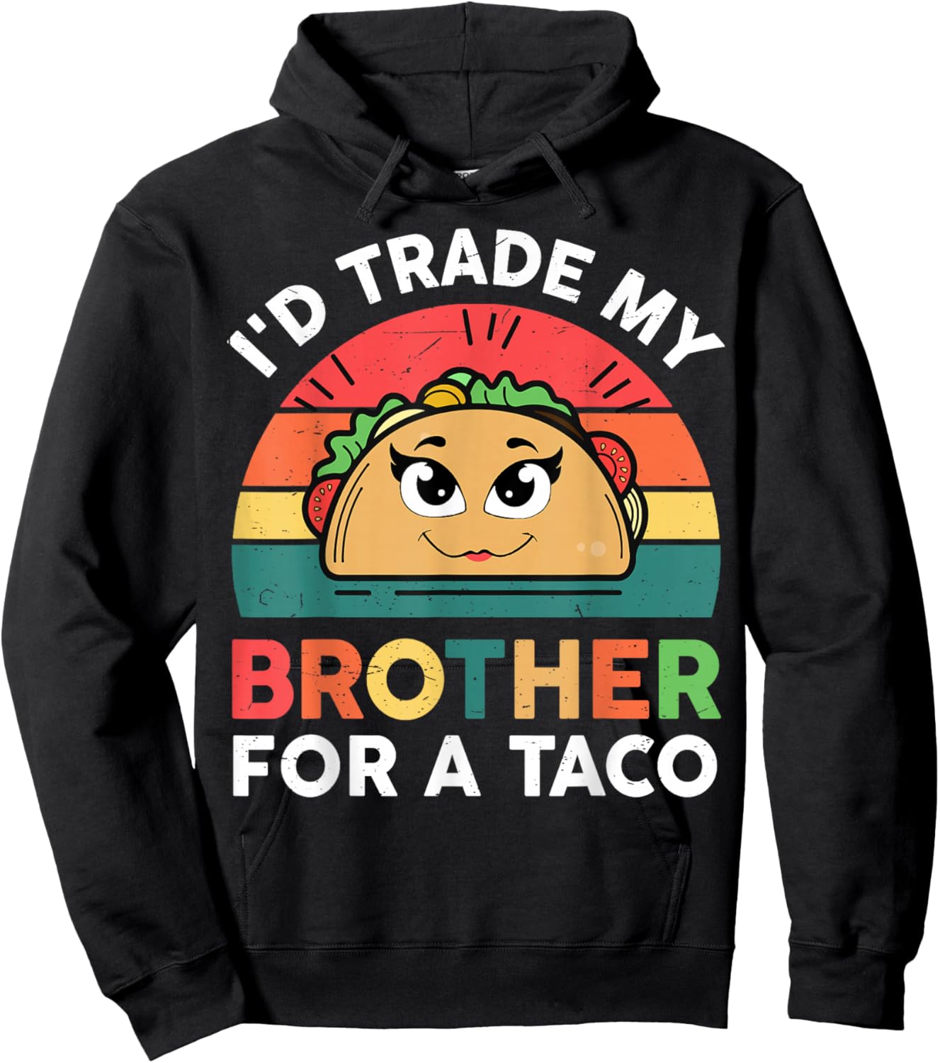 Trade Brother for Taco Cinco De Mayo Funny Mexican Girl Kids Hoodie - Hoodie | Black