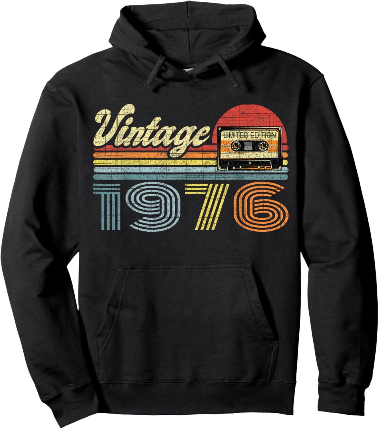 Retro Audio Cassette Vintage Since 1976 46th Birthday Hoodie - Hoodie | Black