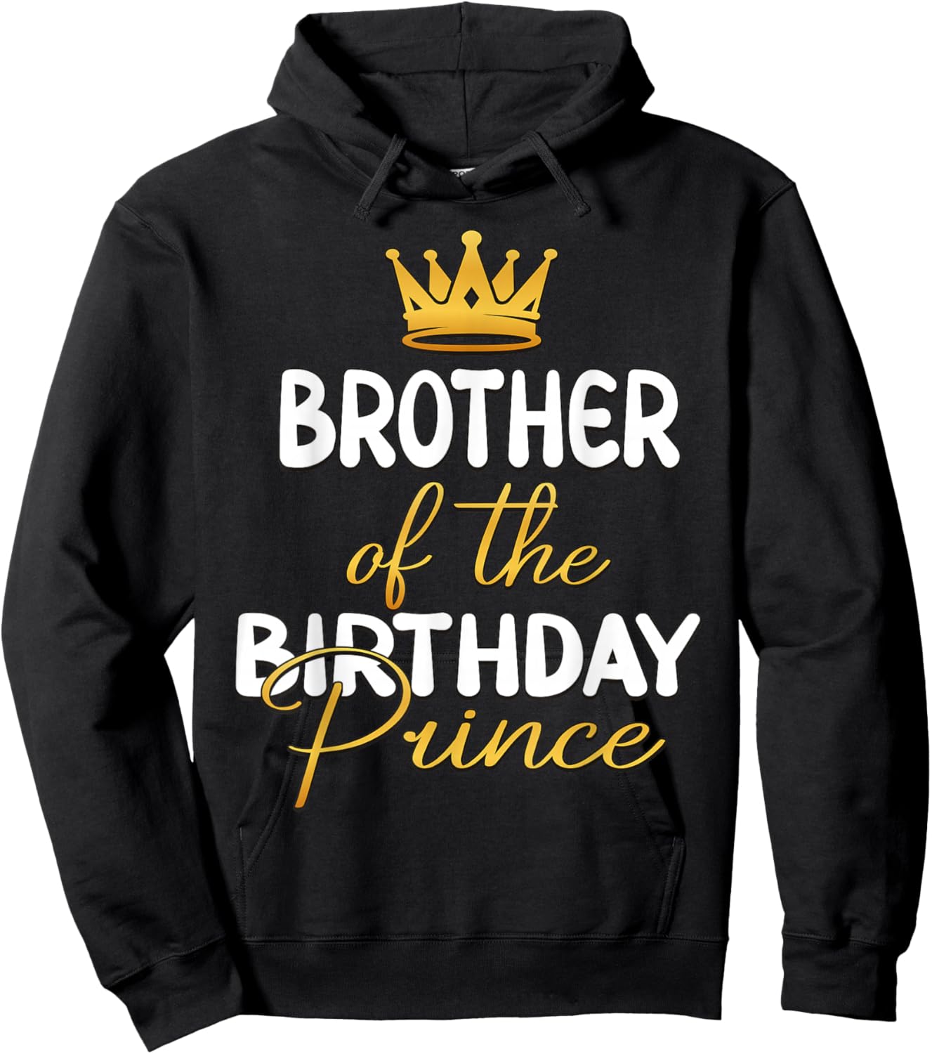 Brother Of The Birthday Prince Boy Bday Party Idea Hoodie - Hoodie | Black