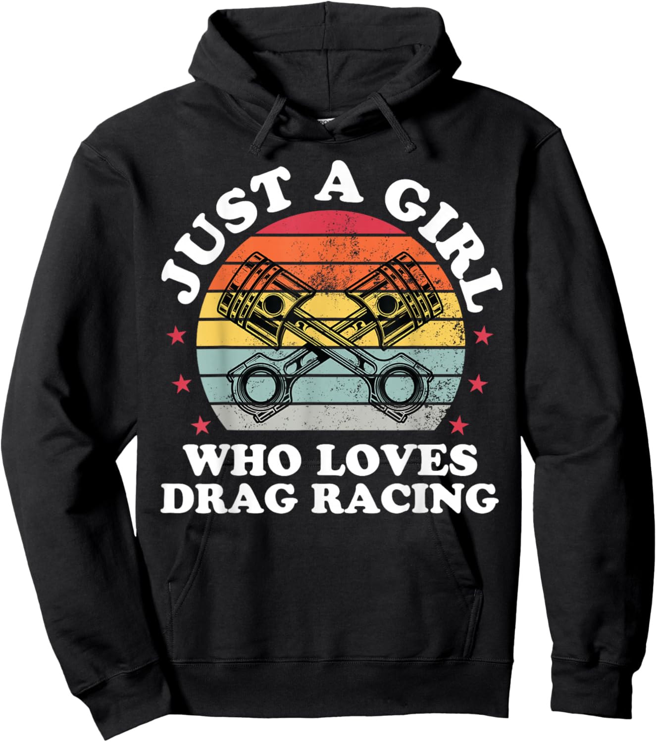 Just A Girl Who Loves Drag Racing Funny Drag Race Women Hoodie - Hoodie | Black