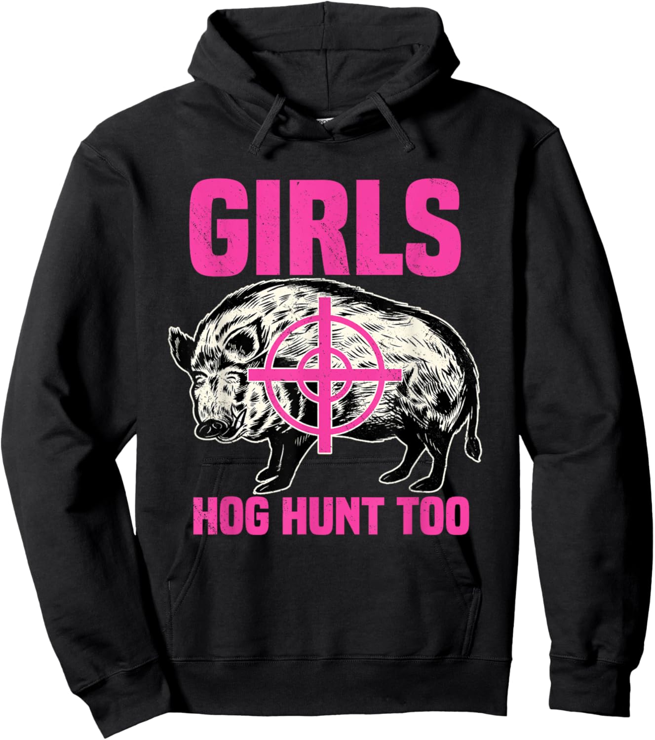 Hog Hunting Boar Pig Hunter Huntsman Hoodie - Hoodie | Black